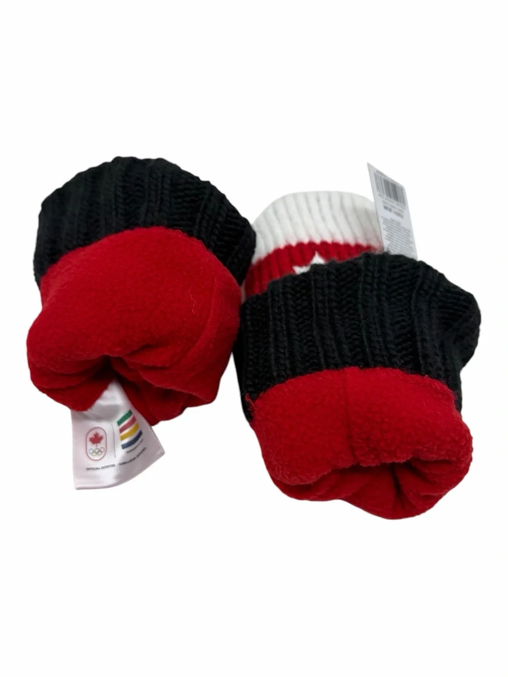 NWT Canada Winter Olympics Youth Mittens One Size Fleece Lined Hudson's Bay HBC